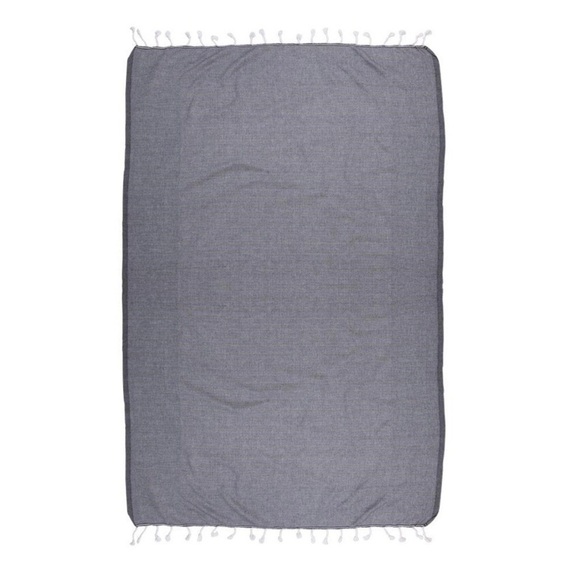 100% Cotton Turkish pestemal towel in black - Picture 1 of 4